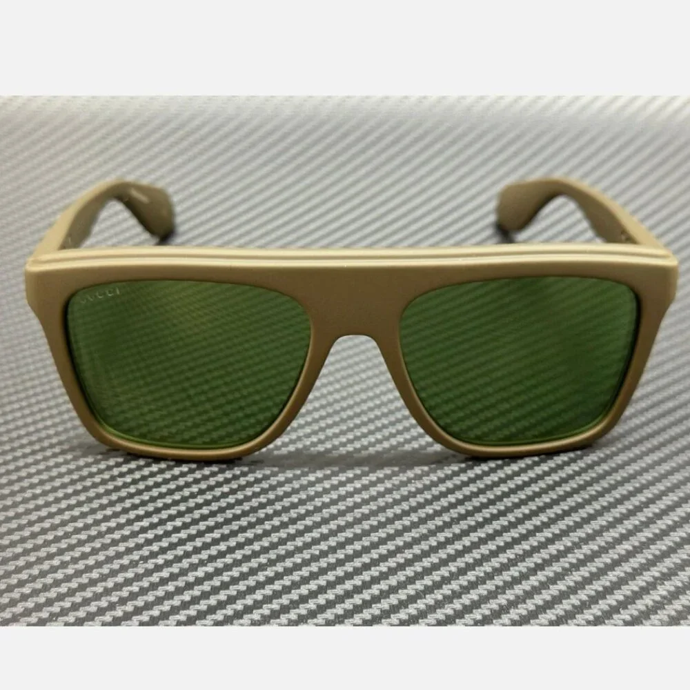 GUCCI Matte Green Men's 57 mm Extra Large Sunglasses